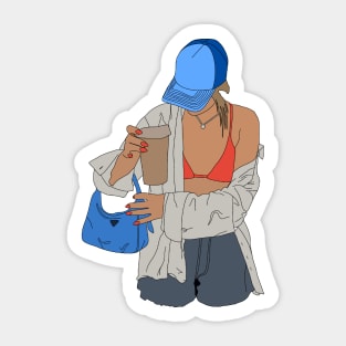 Summer Fashion girl Sticker